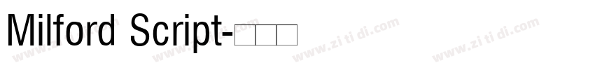 Milford Script字体转换